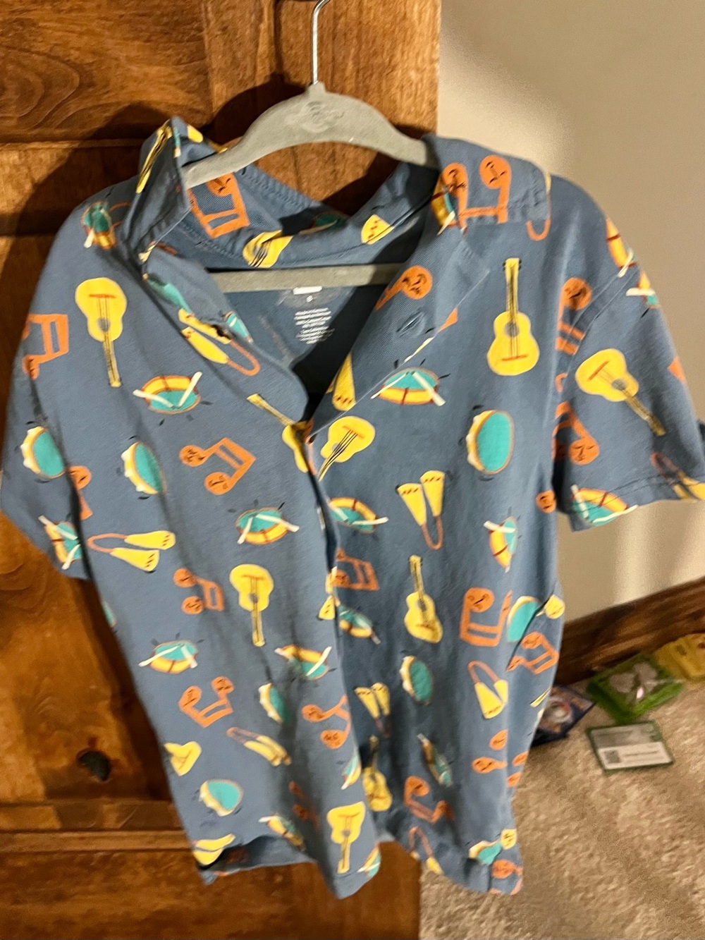 Tea Collection Boys Music Instrument Print Shirt, 8